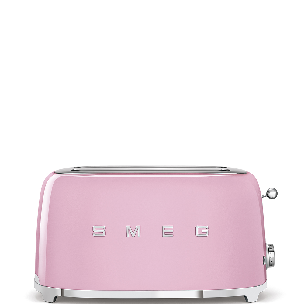 Toaster/Grille-pain Années 50, 4 tranches, Rose TSF02PKEU SMEG